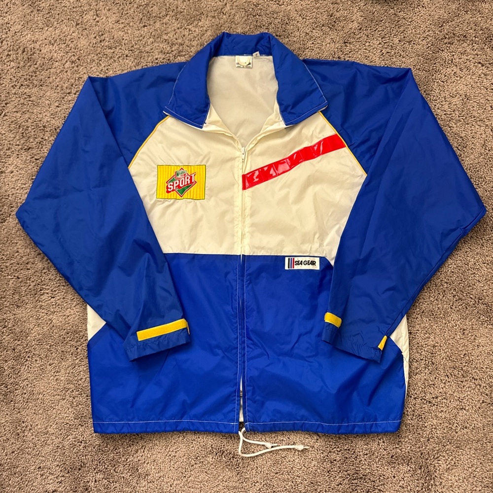 Vintage Sea Gear Mountain Dew Sport Windbreaker Lightweight Jacket